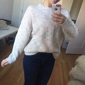 NWT F21 Rainbow Pastel Sweater
